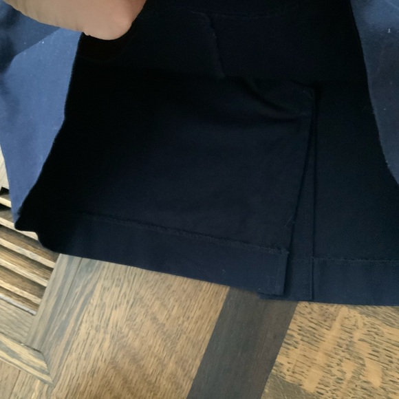 RALPH LAUREN Pencil Skirt Size 8 28” Navy Blue Gold Zipper Pockets Slit in Back - Picture 8 of 12